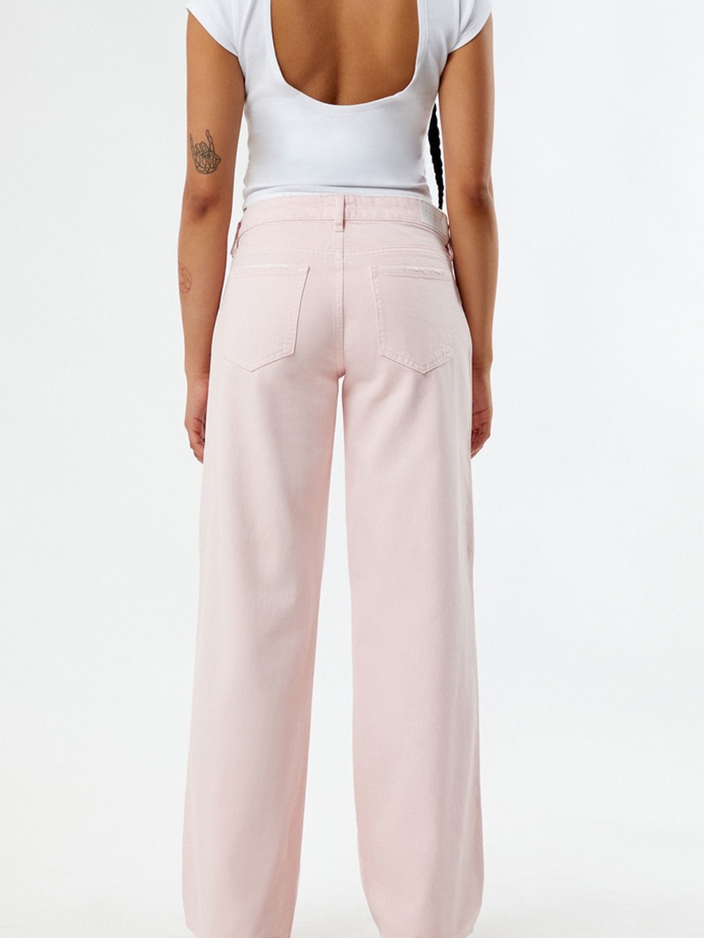 PacSun NWT $56 Women's Light Pink Low Rise Wide Leg Size 23 - Picture 2 of 9